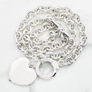 Silver Heart Shaped Necklace